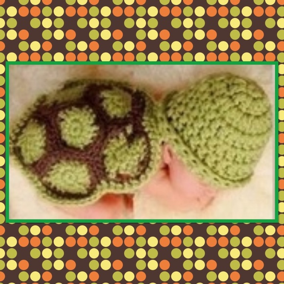 🐢NEW🐢Baby Turtle Hand Knitted Photo Prop🐢 - Picture 1 of 3